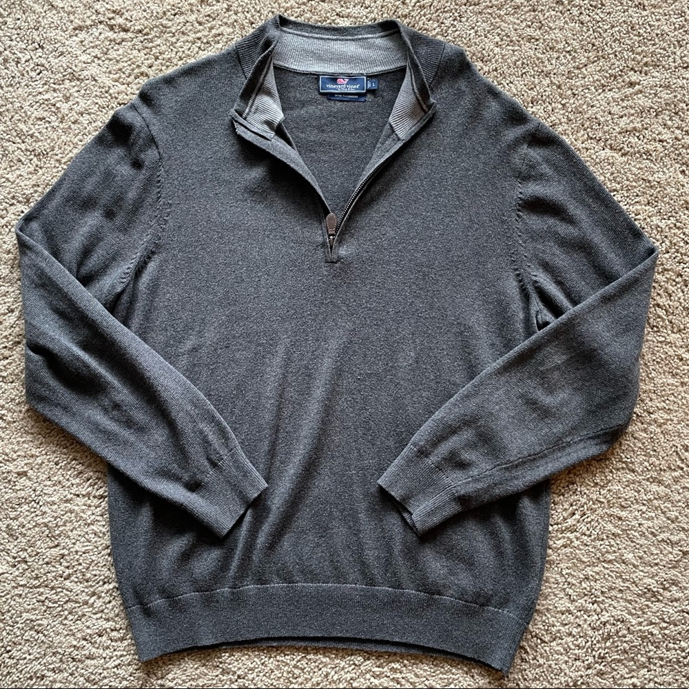 Vineyard Vines Quarter Zip Cashmere Sweater
